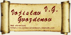 Vojislav Gvozdenov vizit kartica